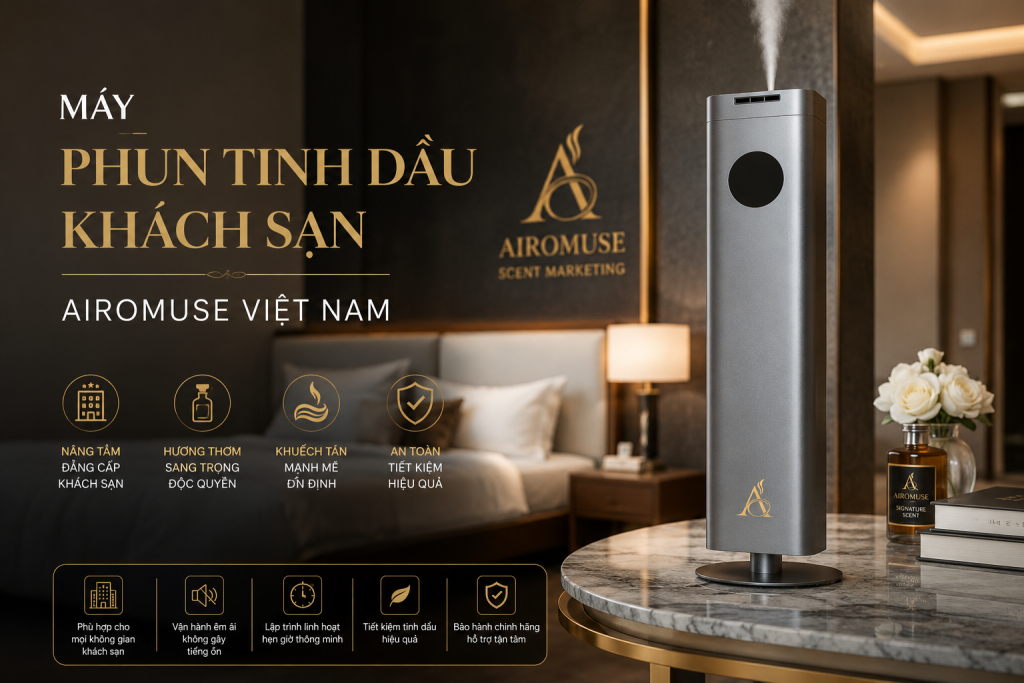 Máy Phun Tinh Dầu Khách Sạn Airomuse