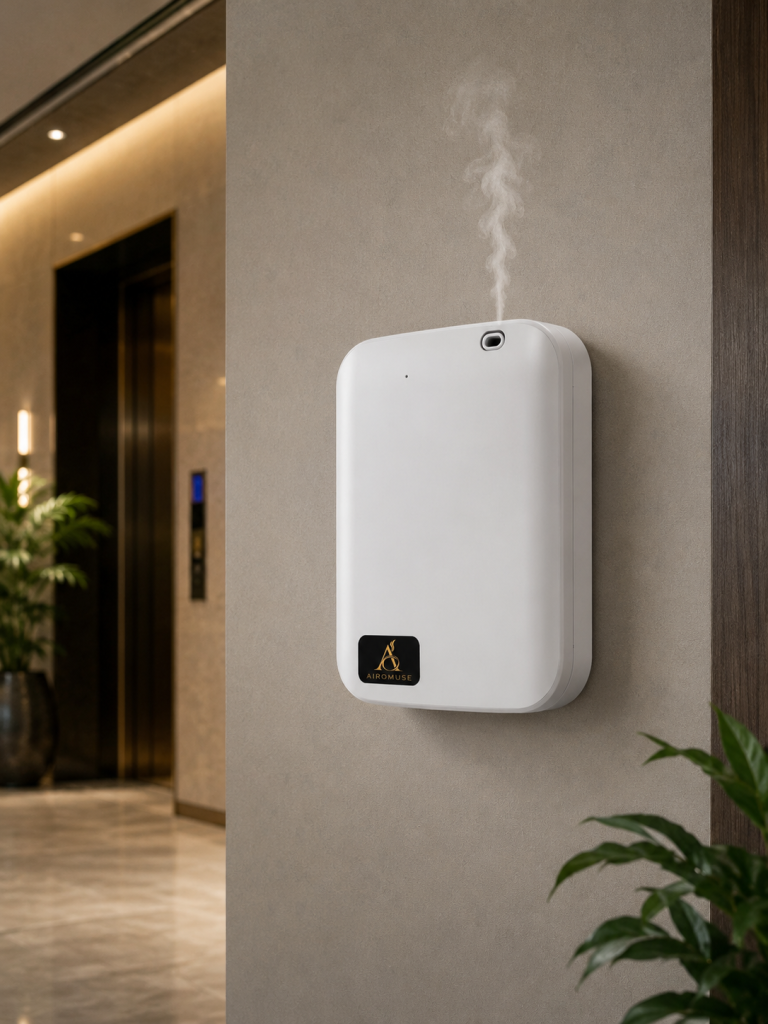 Máy khuếch tán tinh dầu nhà vệ sinh treo tường airomuse